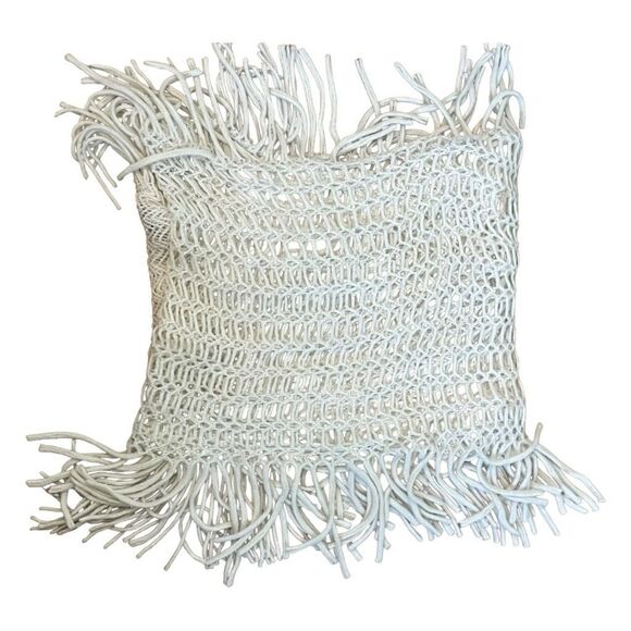 Cejon Open Knit Fringe Collar Scarf Cream Snood Neck Warmer Winter One Size - Picture 3 of 5